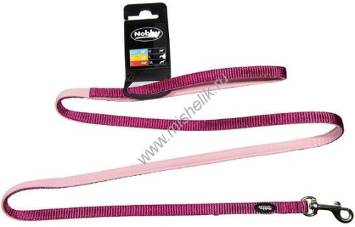 NOBBY CLASSIC PRENO длина 120 см ширина 10 мм поводок для собак нейлон малиновый 