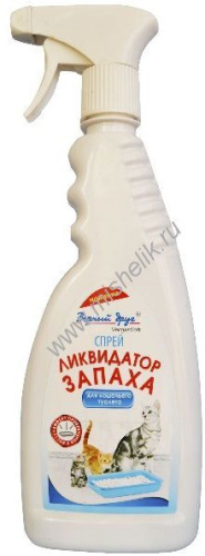 Верный друг 500 мл ликвидатор запаха для кошачьих туалетов 1х20