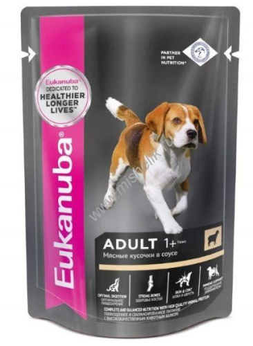 EUKANUBA ADULT ALL BREED LAMB 100 гр пауч влажный корм для взрослых собак всех пород, ягнёнок в соусе 