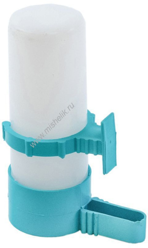 HOMEPET 60 мл поилка для птиц пластиковая матовая бирюзовая 