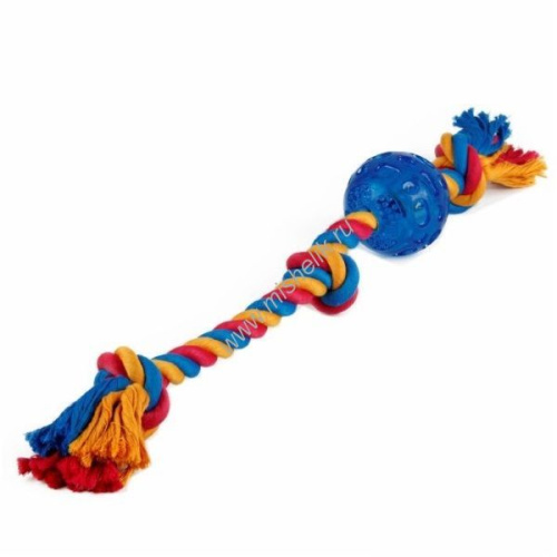 HOMEPET Ф 8 см 50 см игрушка для собак мяч на канате