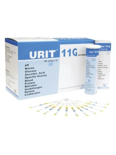 Тест-полоски для мочи DV URIT 11 G, для анализаторов мочи, 100 штук, для животных