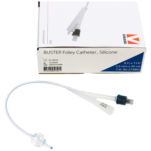 KRUUSE стерильный катетер для собак BUSTER Фолея 2,6 мм х 30 см (силикон), шт.