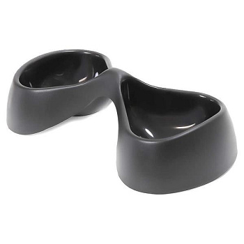 United Pets миска двойная Bicio, 2х230 мл, черная
