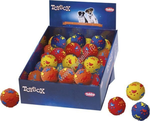 NOBBY 6,5 см игрушка для собак мяч с лапками