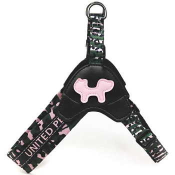 Шлейка United Pets для собак Complete me S 42 x 44-58 см, розовый камуфляж