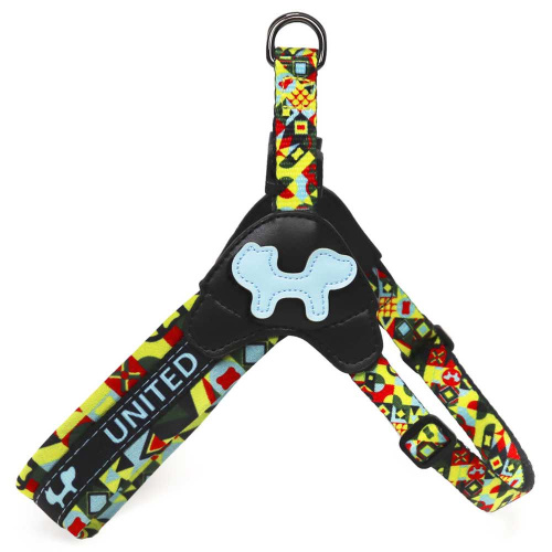 Шлейка United Pets для собак Complete me S 42 x 44-58 см, разноцветный рисунок