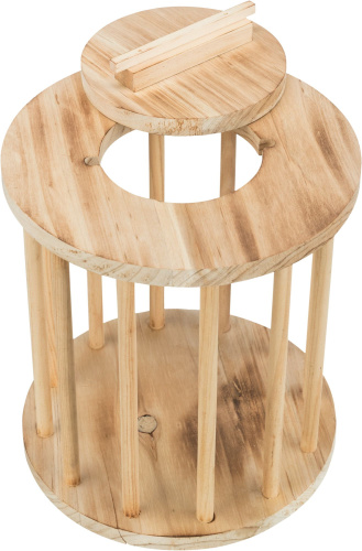 Кормушка для сена напольная, обожённое дерево, ф 15 ×19 см