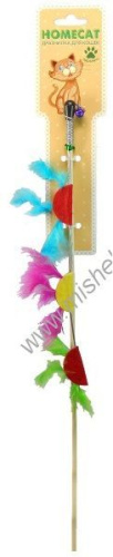 HOMECAT дразнилка для кошек Гирлянда из фетра с перьями