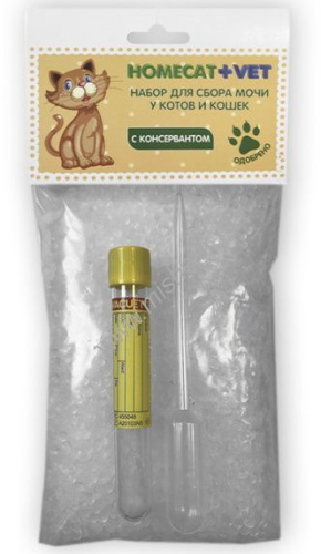 HOMECAT VET набор для сбора мочи у котов и кошек с консервантом