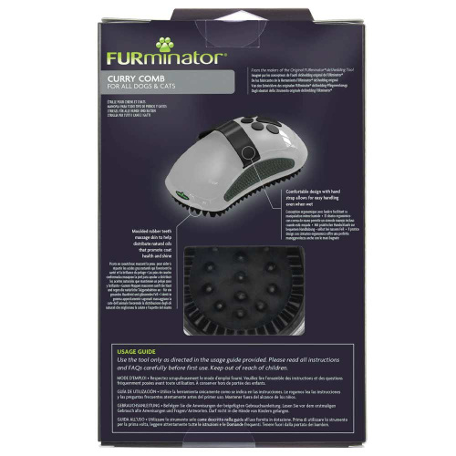 Расческа FURminator резиновая Curry Comb зубцы 5 мм