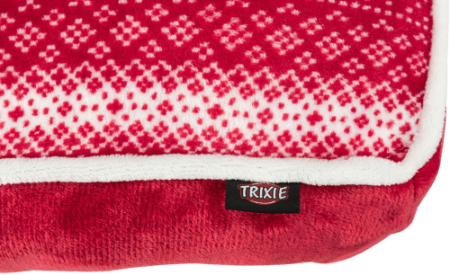 Лежак Lumi, прямоугольный, 70 x 50 см, красный / белый