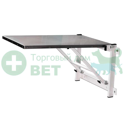 ТД ВЕТ Стол ветеринарный откидной (складной) Vetbot-11 с креплением на стену, 700х500, (каркас белый)