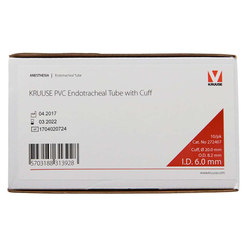 KRUUSE эндотрахеальная трубка с манжетой 6 мм