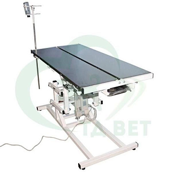 ТД ВЕТ Стол ветеринарный СВУ-9 V-образная столешница, 1350х600x(770-990)h мм (ручной пульт управления)