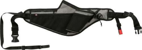 Поясная сумка для пробежек, с поводком, сумка: 70–130 см/23 см,  поводок: 1.15–1.50 м/20 мм, серый