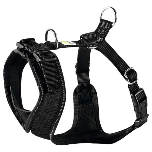 Hunter шлейка для собак Manoa S (38-47 см) нейлон / сетчатый текстиль черная