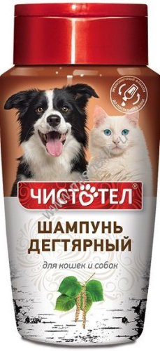ЧИСТОТЕЛ 220 мл шампунь от блох дегтярный универсальный 