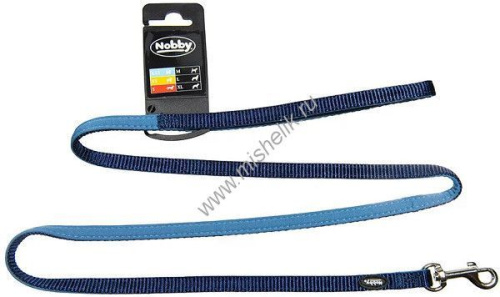 NOBBY CLASSIC PRENO длина 120 см ширина 10 мм поводок для собак нейлон синий 