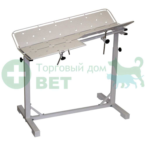 ТД ВЕТ Стол ветеринарный универсальный СВУ-26.01, 1260x760x900-1200h мм по Виноградову, столешница окрашенная, каркас серый