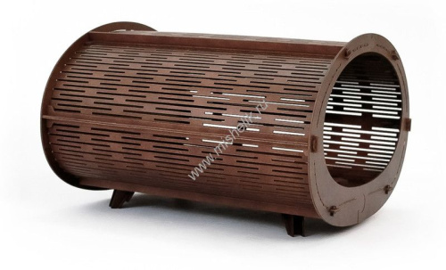 HOMEPET Wood 56 см х 52 см х 35,9 см домик для животных тоннель коричневый