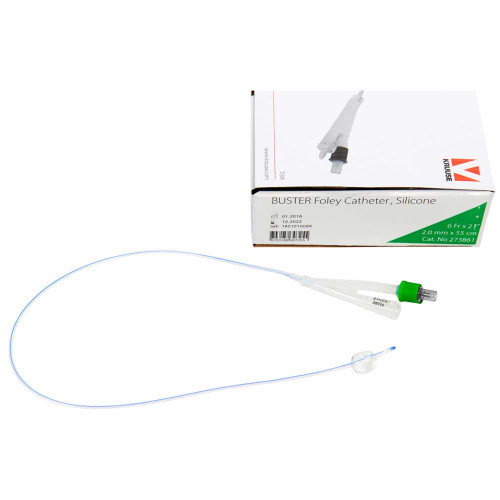 KRUUSE стерильный катетер для собак BUSTER Фолея 2,0 мм х 55 см (силикон), шт.