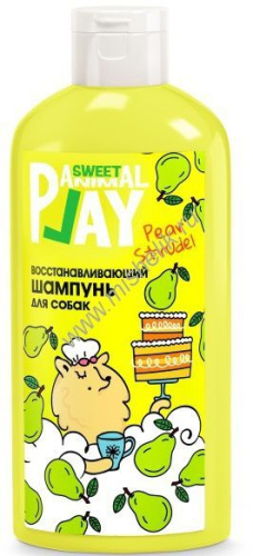 ANIMAL PLAY SWEET Восстанавливающий 300 мл шампунь для собак и кошек грушевый штрудель 