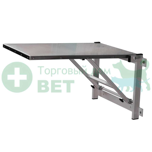 ТД ВЕТ Стол ветеринарный откидной (складной) Vetbot-11 с креплением на стену, 700х500, (каркас серый)