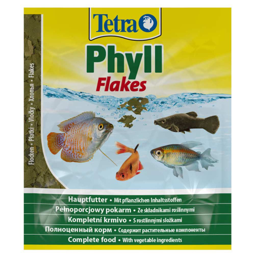 TetraPhyll корм для всех видов рыб растительные хлопья 12 г (sachet)