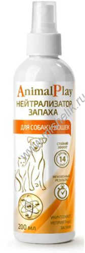 ANIMAL PLAY 200 мл спрей для собак и кошек зоогигиенический нейтрализатор запаха 