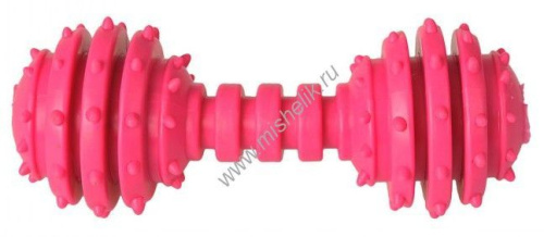 HOMEPET DENTAL TPR 12 см игрушка для собак гантель с колокольчиком