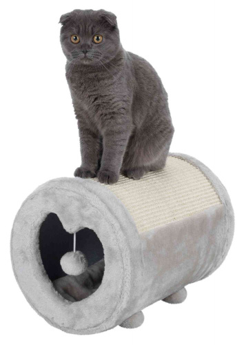 Когтеточка-бочонок, ø 27 × 39 cм, серый