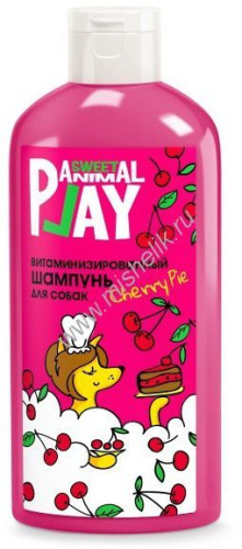 ANIMAL PLAY SWEET Витаминизированный 300 мл шампунь для собак и кошек вишневый пай 