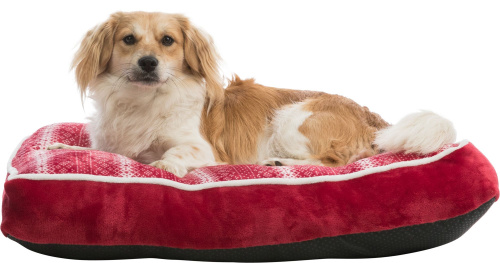 Лежак Lumi, прямоугольный, 70 x 50 см, красный / белый