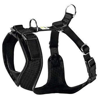 Hunter шлейка для собак Manoa S (38-47 см) нейлон / сетчатый текстиль черная
