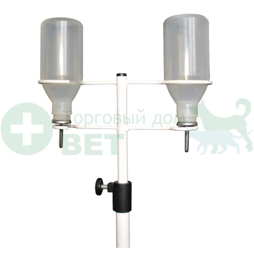 Штатив для капельниц ТД ВЕТ VSP-01, с колесами, стальной, белый, 1300-2300мм