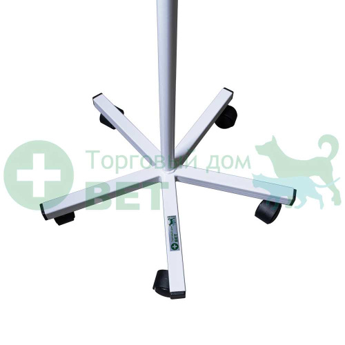 Штатив ТД ВЕТ VSP-02, сталь, с колесами, для ветеринарии, 4 держателя