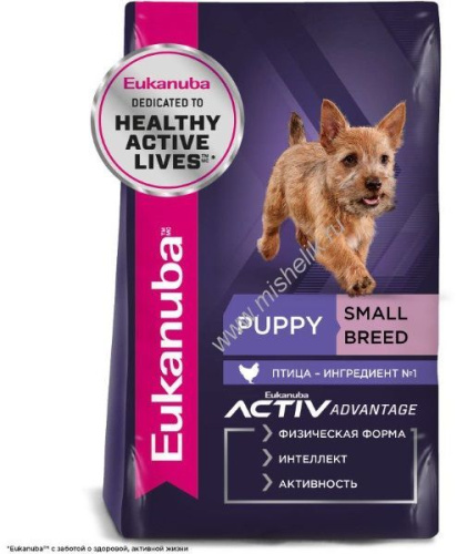 EUKANUBA PUPPY SMALL BREED 800 гр сухой корм для щенков мелких пород 