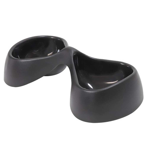 United Pets миска двойная Bicio, 2х230 мл, черная