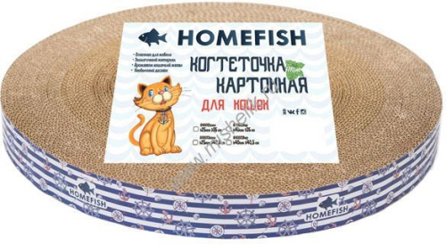 HOMEFISH H 4 см D 40,5 см когтеточка большая гофрокартон с пропиткой кошачьей мятой