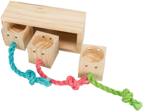 Игрушка для лакомств "Куб", дерево, 16 × 6 × 7 см