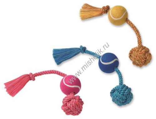 NOBBY МЯЧИ НА ВЕРЕВКЕ 45 см 310 г игрушка для собак 