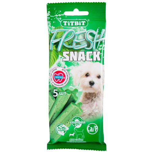 Лакомство Titbit FRESH SNACK "Мята", для собак, без ГМО, 55г