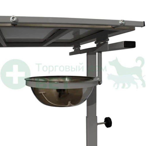 ТД ВЕТ Стол ветеринарный СВУ-35.02 1300х700х700-1030h мм, нерж/краска (каркас серый)