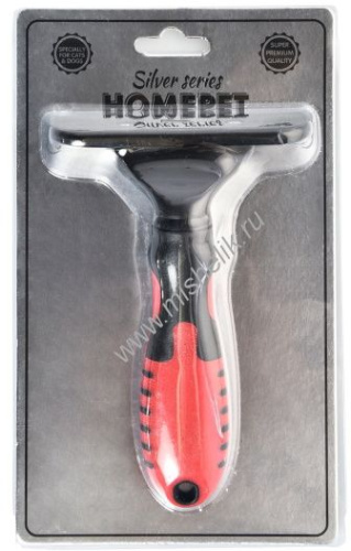 HOMEPET SILVER SERIES 16 см х 10,8 см х 5 см 94 зуба расческа триммер