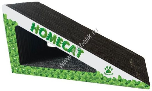 HOMECAT 53х24х24 см когтеточка треугольник большой с кошачей мятой гофрокартон